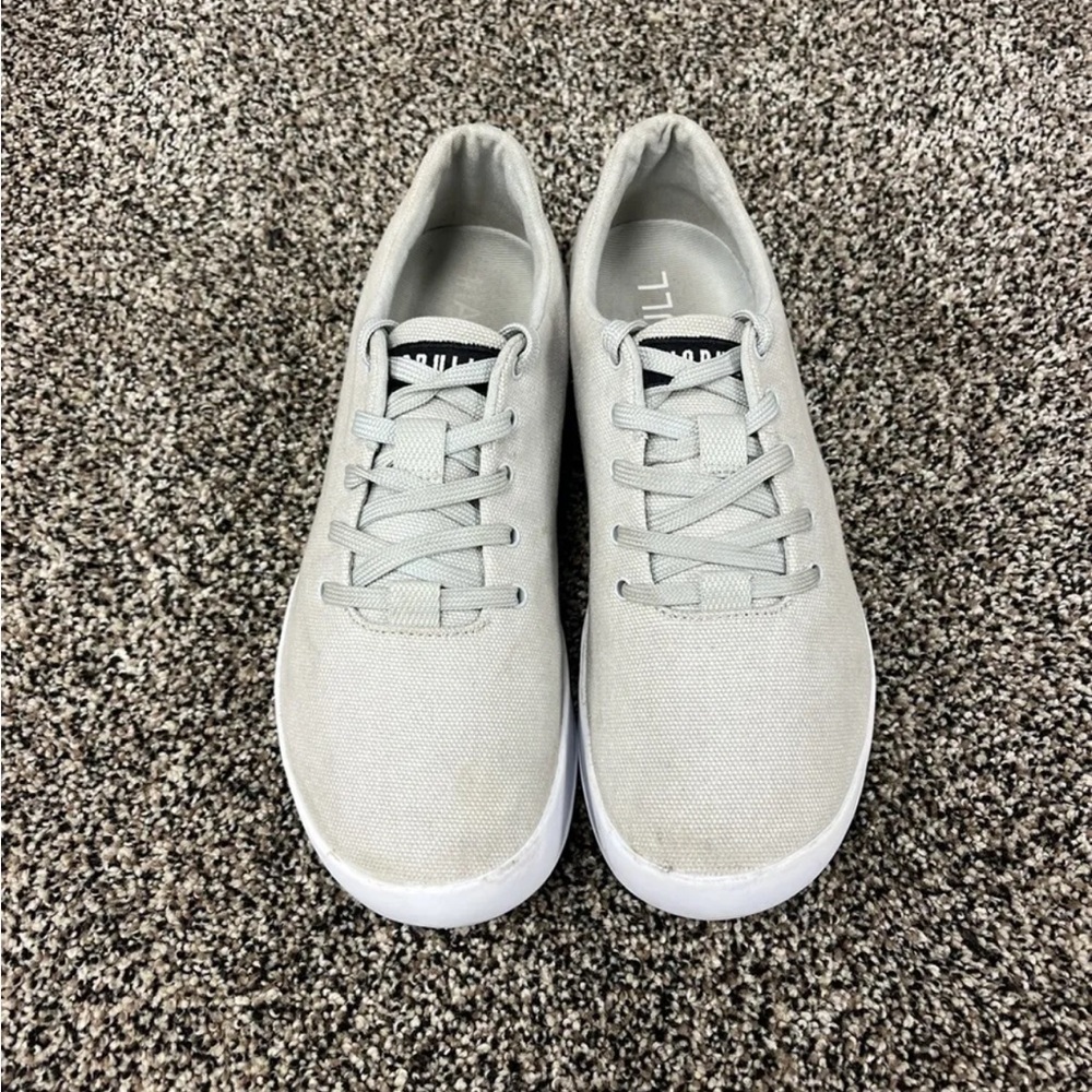 NoBull Gray Canvas Trainer Mens 8 Women 9.5 Lace Up Gym Lifting Shoes IAMNOBULL
